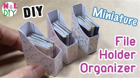 Diy Miniature File Holder Organizer For Dollhouse How To Make