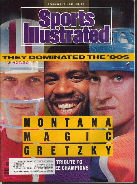 Sports Illustrated Joe Montana Magic Johnson Wayne Gretzky 1218 1989