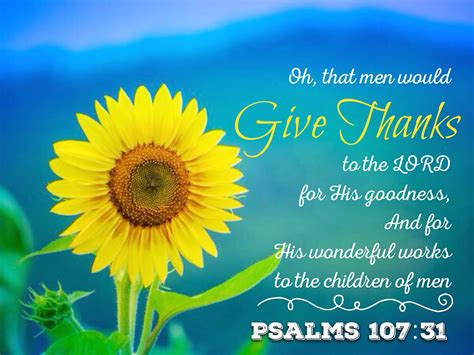 Daily Bible Verse About Giving Thanks To The Lord Bible Time