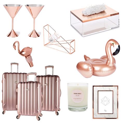 Rose gold & copper home decor by katrinaalice ❤ liked on polyvore featuring home, home decor, candles & candleholders, pink, rose quartz candle holder, gold home accessories, gold candle holders, gold candlesticks, gold candle sticks and wall art. Rose Gold Home Decor Gifts | POPSUGAR Home