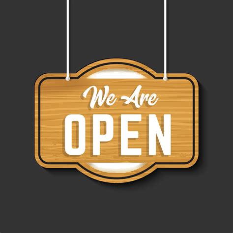 We Are Open Sign Template 2110536 Vector Art At Vecteezy