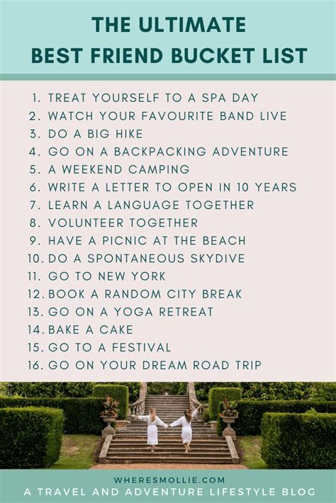 35 bucket list adventures to go on with your best friend best friend bucket list crazy things