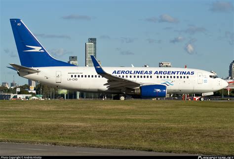 LV CAD Aerolineas Argentinas Boeing 737 76N WL Photo by Andrés Aliotta