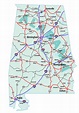 Map of Alabama - Guide of the World