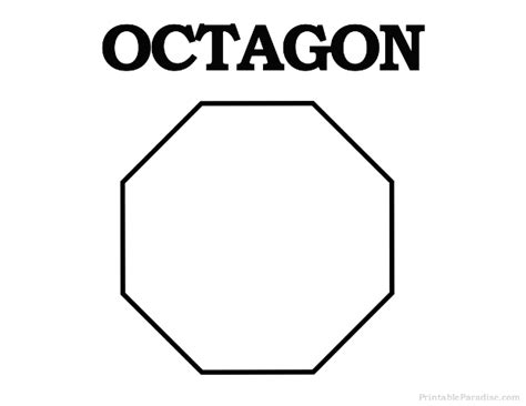 In geometry, we study about different types of shapes. Printable Octagon Shape - Print Free Octagon Shape