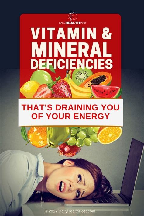 10 Vitamin And Mineral Deficiencies Thats Draining You Of Your Energy