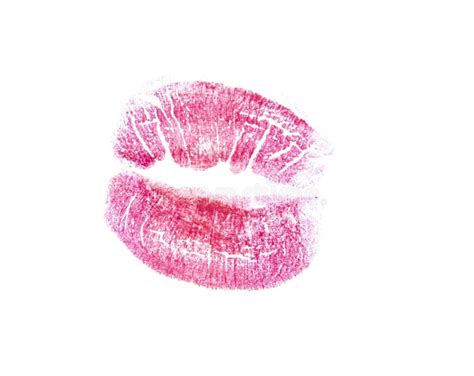 Pretty Lips Track Isolated On The White Stock Photo Image Of