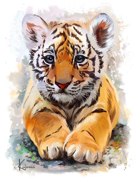 On Deviantart Tiger Painting