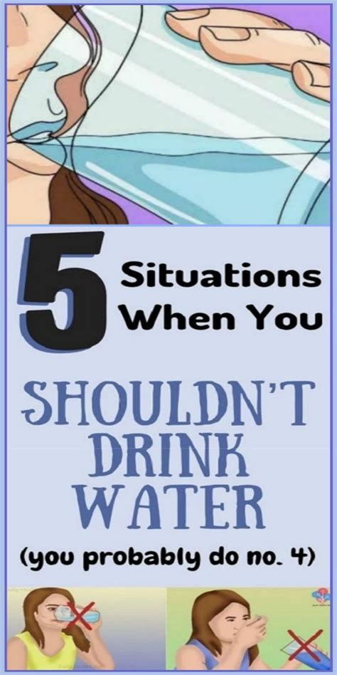 Be Careful 5 Situations When You Shouldnt Drink Water Water Health Health Tips Health Benefits