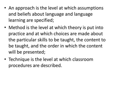 Ppt What S The Difference Between Approach Method And Technique