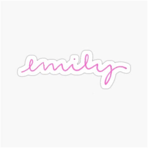 Emily Name Stickers Redbubble