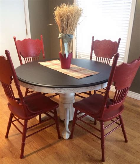 Top sellers most popular price low to high price high to low top rated products. Dining Set in Java Gel Stain and Brick Red Milk Paint ...