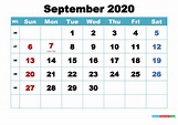 September 2020 Calendar Wallpaper Free Download