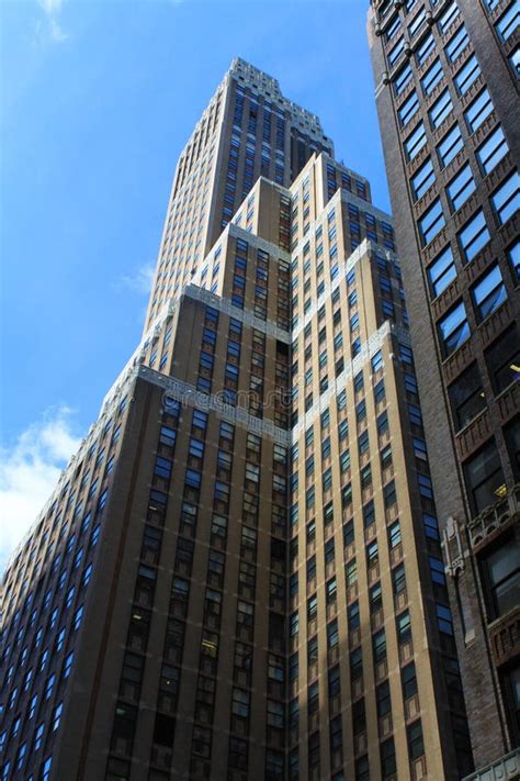 Wolkenkrabber In De Stad Van New York Stock Afbeelding Image Of