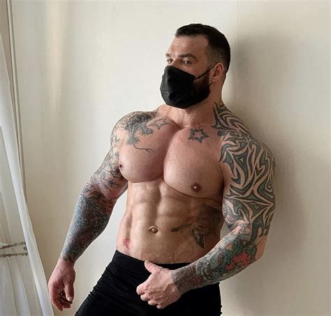 Muscle Fitness Muscle Men Rugged Men Masked Man Beard Tattoo Male