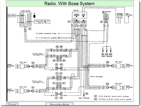 Need a wiring diagram for an alarm or stereo? 2004 Nissan Maxima Bose Amp Wiring Diagram - Wiring Diagram and Schematic