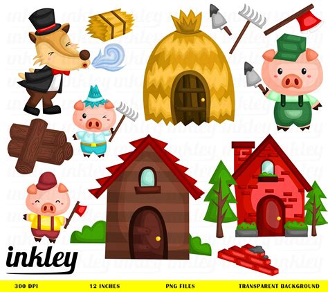 Three Little Pigs Clipart Three Little Pigs Clip Art Three