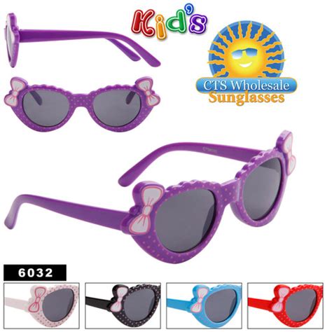 Girls Wholesale Sunglasses With Bow And Polka Dots Style 6032