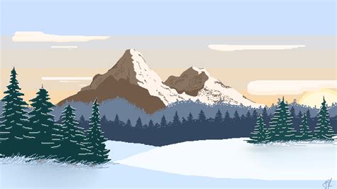 Wallpaper Nature Landscape Pixel Art Pixelated Pixels Mountains