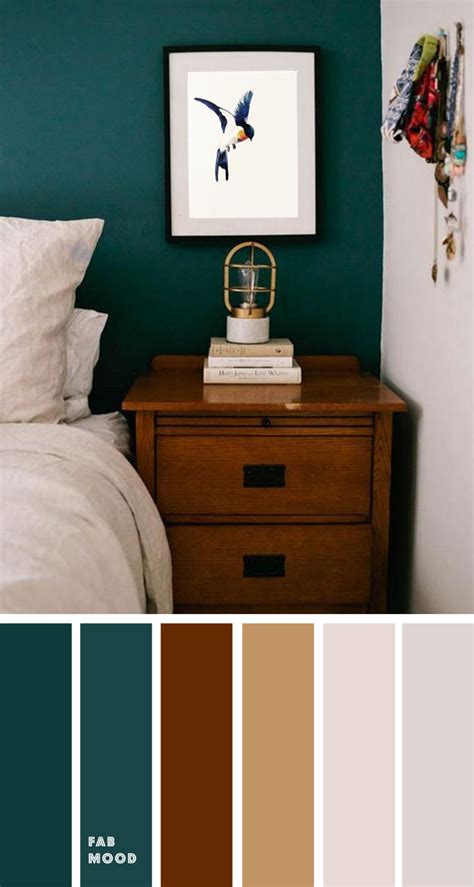 Beautiful Bedroom Color Scheme Dark Green And Brown