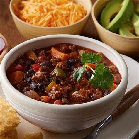 This nutty and silky smooth dessert soup stir until the soup is thick and smooth. Bison Black Bean Chili | Recipe | No bean chili, Chili ...