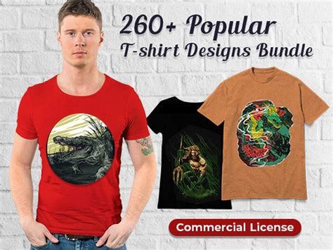 Download 260 Popular T Shirt Designs Bundle At A Deal Price Of 49