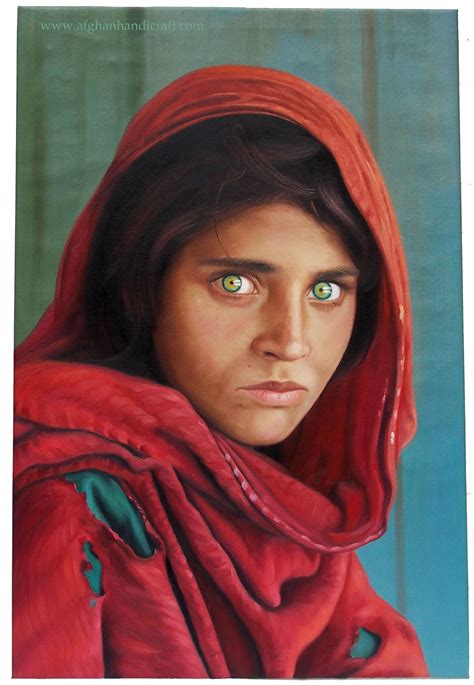 National Geographic Afghan Girl Painting
