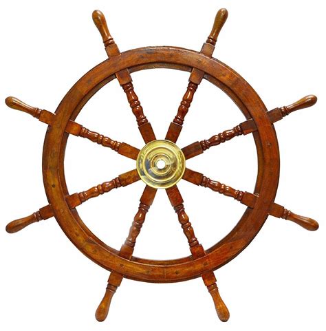 36 Premium Wood Handcrafted Nautical Ship Wheel Brass Etsy