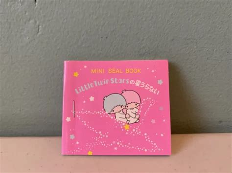 Vtg Sanrio Little Twin Stars 1976 Mini Seal Sticker Book Super Cute
