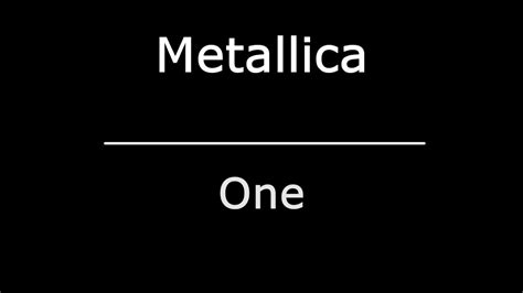 Metallica One Youtube