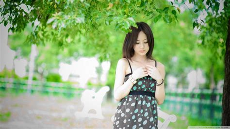 wallpaper women model asian dress green pattern fashion spring mikako zhang kaijie