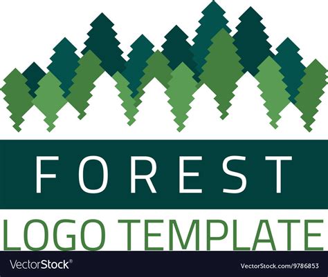 Forest Logo Template Royalty Free Vector Image