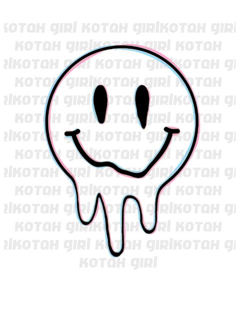 Drippy Smiley Face Svg Cute Trendy Digital Download Happy Face