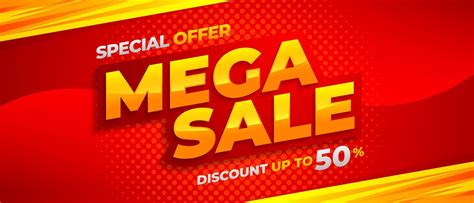 Mega Sale Banner Vector Background Design Of Special Offer Sale