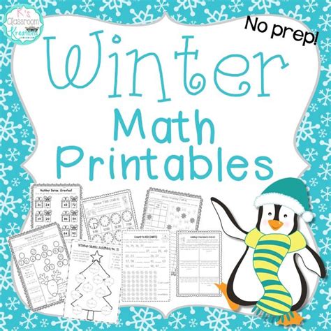 100 Pages Of Winter Math Printables For Homework Quizzes Or