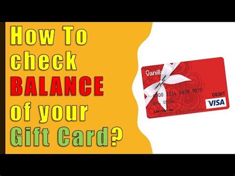 How To Check Vanilla Gift Card Balance Online YouTube