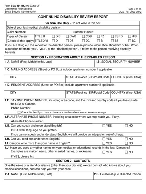 Continuing Disability Review 2020 2024 Form Fill Out And Sign Printable Pdf Template