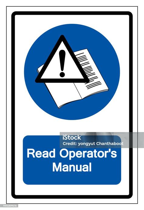 Read Operators Manual Symbol Signvector Illustration Isolated On White