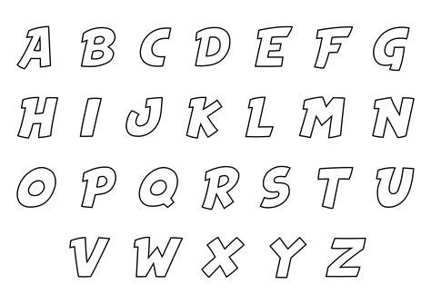 5 Best Printable Alphabet Outlines Pdf For Free At Printablee
