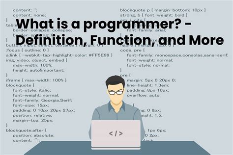 What Is Programmer Definition Functions And More