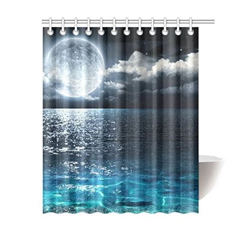 Bsdhome Romantic And Scenic Panorama With Full Moon On Sea Shower