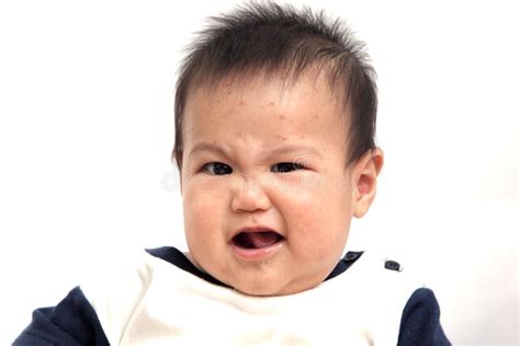 Cute Baby Expression Isolated With White Stock Image Image Of
