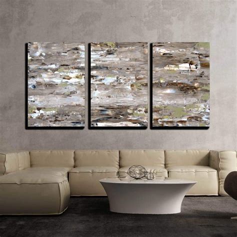 Wall26 3 Piece Canvas Wall Art Brown And Green Abstract Art