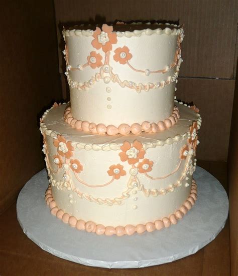 Vintage Petit Peach Wedding Cake Wedding Cake Peach Cake Peach Wedding