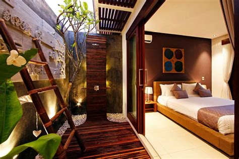 Romantic Modern Balinese Outdoor Showers At The Chandra Villa