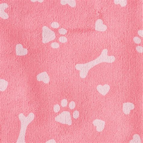 Bone Dry Printed Hearts Microfiber Dog Bath Towel Pink