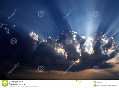 Sun Behind Dark Clouds Stock Image Image Of Scenery