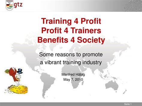Ppt Training 4 Profit Profit 4 Trainers Benefits 4 Society Powerpoint