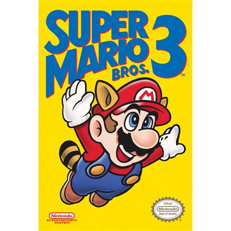 Super Mario Bros 3 Cover 24″ X 36″ Poster Video Game Depot