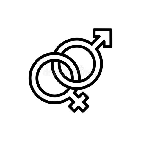 Sex Symbols Gender Signage Unisex Icon Flat Vector Template Design